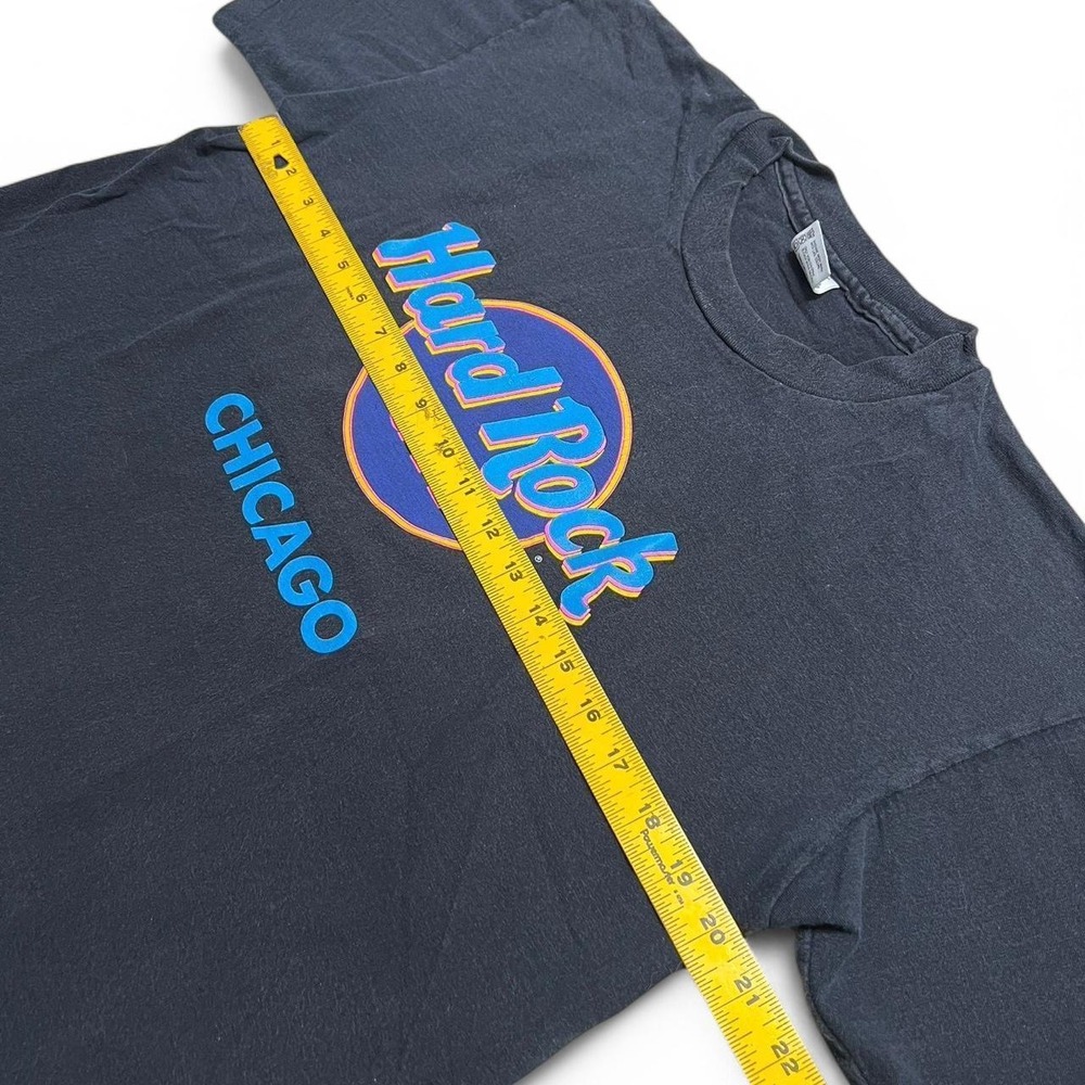 Hard Rock Cafe T Shirt Mens L Black Chicago Vintage Logo Graphic Made in USA - Picture 5 of 7
